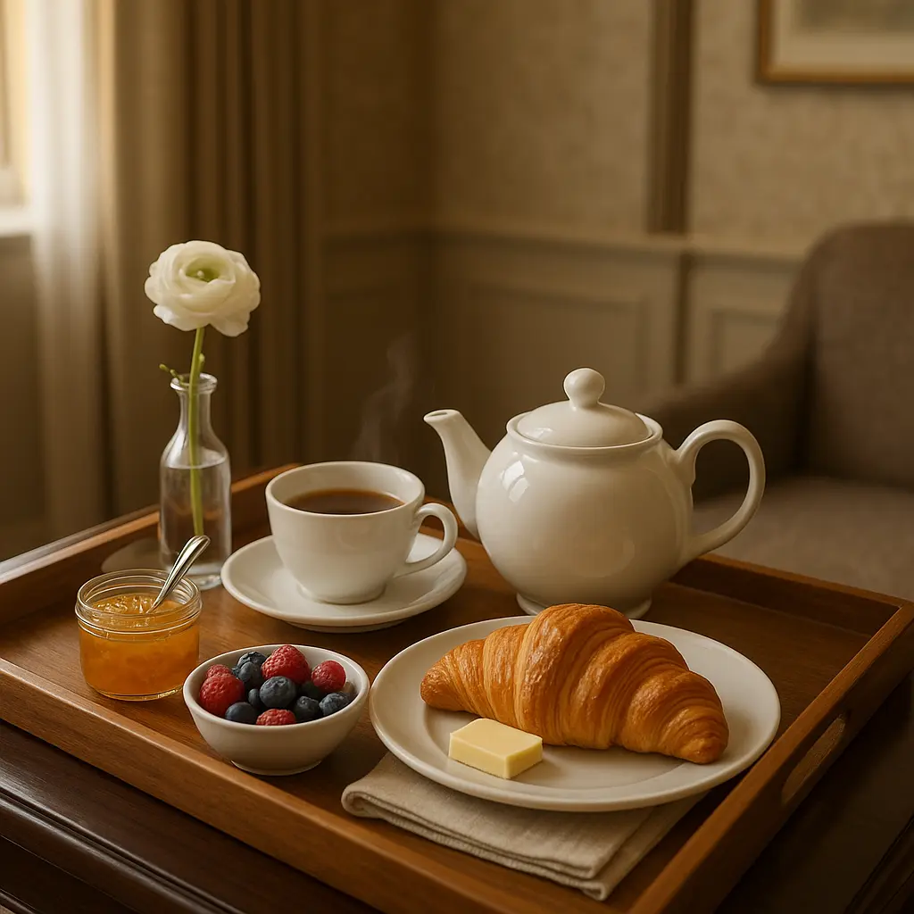 Breakfast and in-room dining